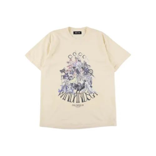 WIND AND SEA X FINAL FANTASY XIV SS25 T-Shirt Унисекс Экрю