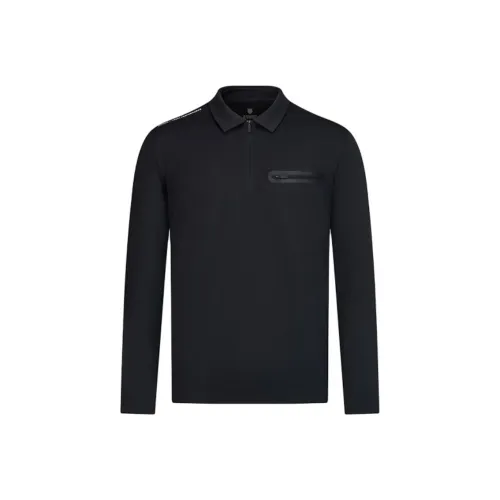 KSWISS FW24 Поло Мужское Глубокий Черный
