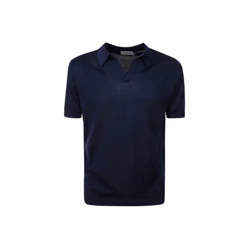 JOHN SMEDLEY Морской Синий Мужская Поло