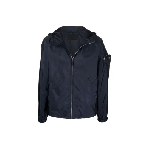 PRADA Темно-синие мужские куртки