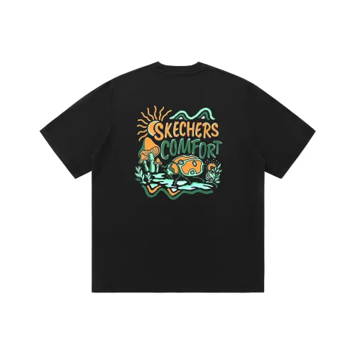 Skechers Yazhuan Series T Рубашка Унисекс Глубокий Черный