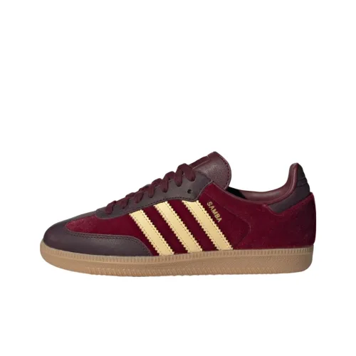 Adidas Originals Samba Low Топ Кроссовки для скейтбординга Женские Красный Бежевый
