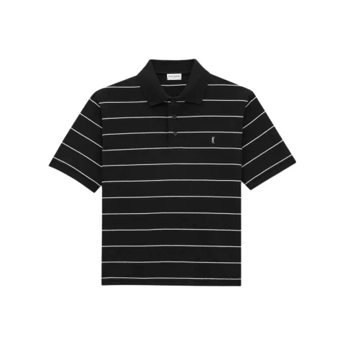 SAINT LAURENT Поло Мужское Черное