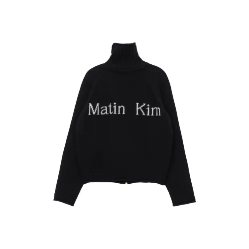 MATIN KIM Черный Унисекс Свитеры