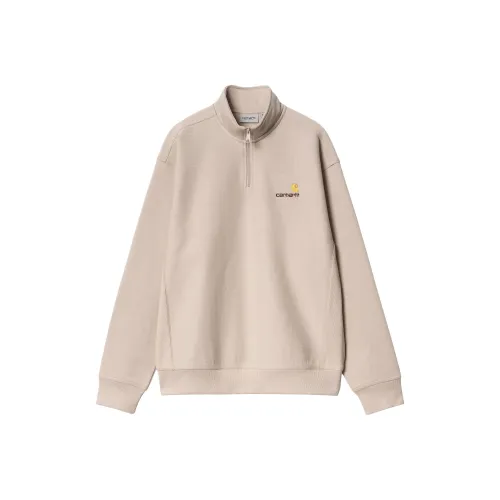 Carhartt WIP American Script FW24 Полузастежка Толстовка Унисекс Арахисовый