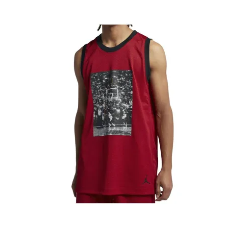 JORDAN Red Men's Tank Tops