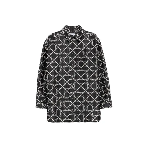 Off White Shirt Loose Fit Men's Indigo Off White Shirt Свободный крой Мужской Индиго