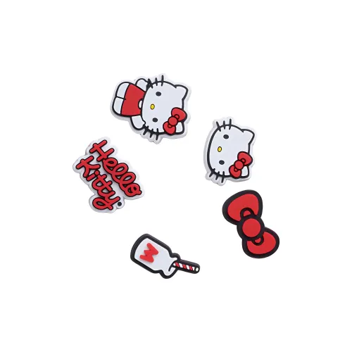 Crocs PVC Обувь Цветочный Дизайн Унисекс Красный