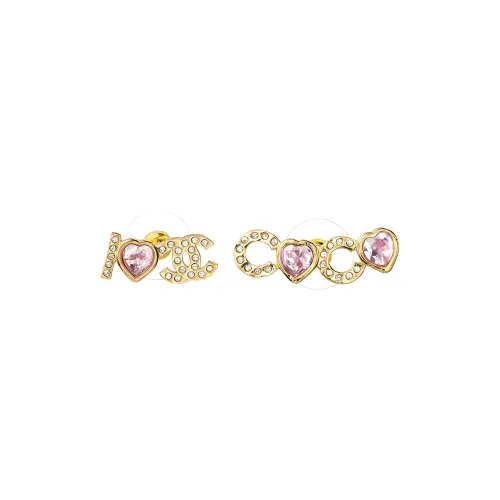 CHANEL Серьги Золотые/Розовые Женские