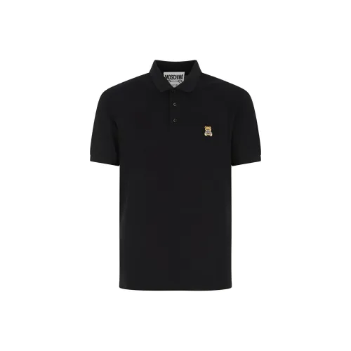 MOSCHINO Мужская поло рубашка черного цвета