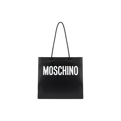 MOSCHINO Телячья кожа Тоут Сумка Сумка для покупок Сумка на плечо Сумка Женская Черная