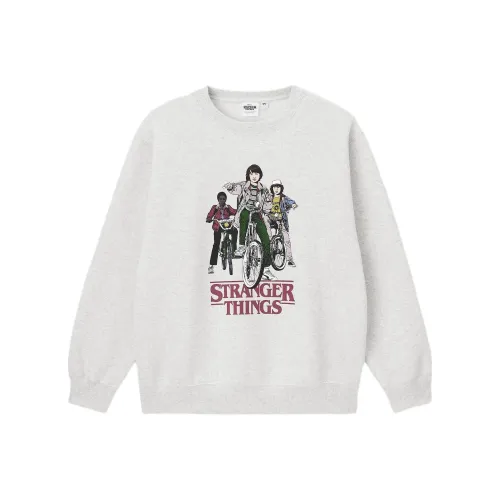 GU Stranger Things Collaboration Светло-серый Мужской Свитшот