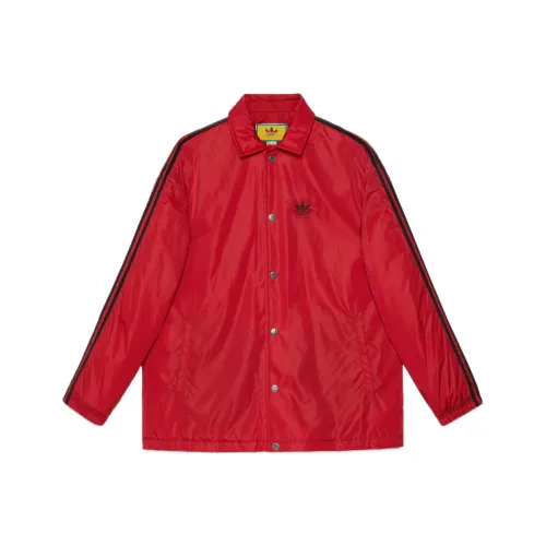 GUCCI Adidas X GUCCI Co Branded Series SS23 Куртки и пальто Мужской Красный