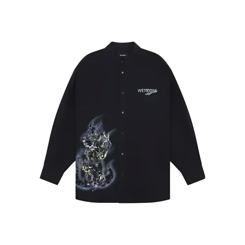 WE11DONE Черная унисекс рубашка