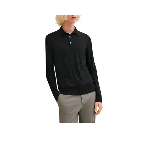 HERMES Jeu de Points Harnais Трикотаж Мужской Черный