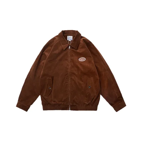 TEKABLU Свободный крой Куртка Унисекс Премиум Коричневый