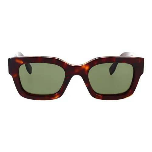 FENDI Квадратные Солнцезащитные Очки Женские Черепаховый