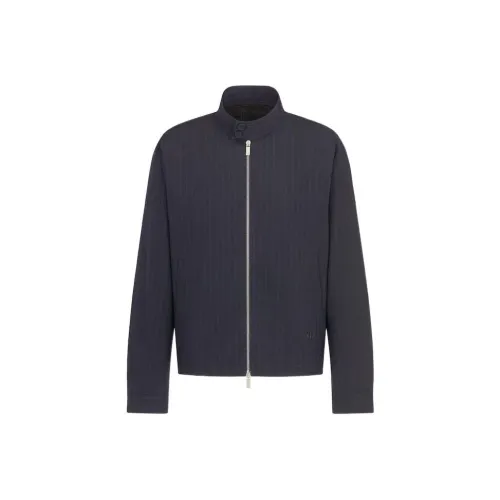 DIOR Темно-синие мужские куртки