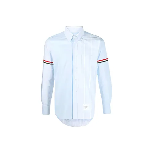 THOM BROWNE Светло-синие мужские рубашки