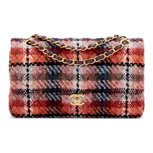 CHANEL 22PClassic С откидной крышкой CF Саржа Мягкий Шерстяной Сумка через плечо Сумка на плечо Мини Женская Апельсин Синий