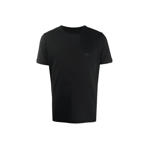 FENDI Мужские черные T-рубашки