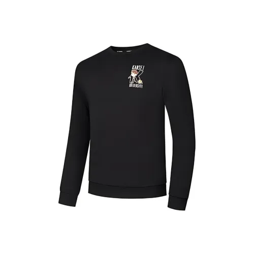 QIAODAN x QIANGFENGCHUIFU IP LIANMINGKUAN Свитшот Мужской Черный