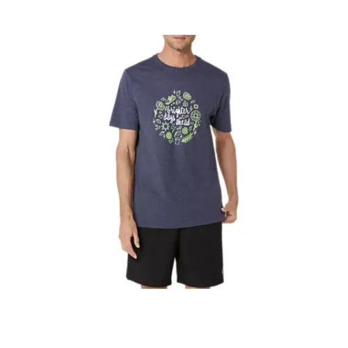 Asics BRIGHTER DAYS AHEAD T-Shirt Унисекс Темно-Королевский Синий