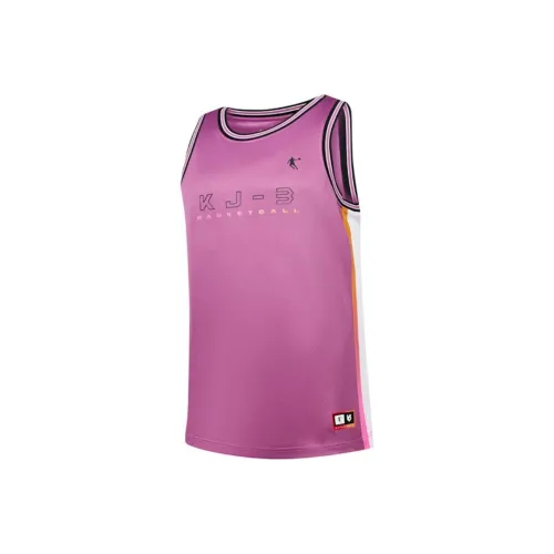 QIAODAN Топ без рукавов Мужской Edo Фиолетовый Джордан Белый