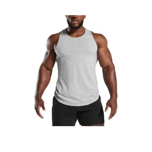 GYMSHARK Топ без рукавов Мужской Светло-серый