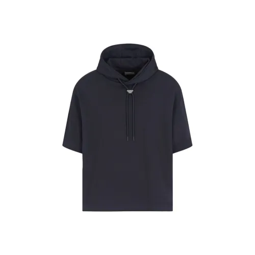 EMPORIO ARMANI SS25 Толстовка Мужской Морской Синий