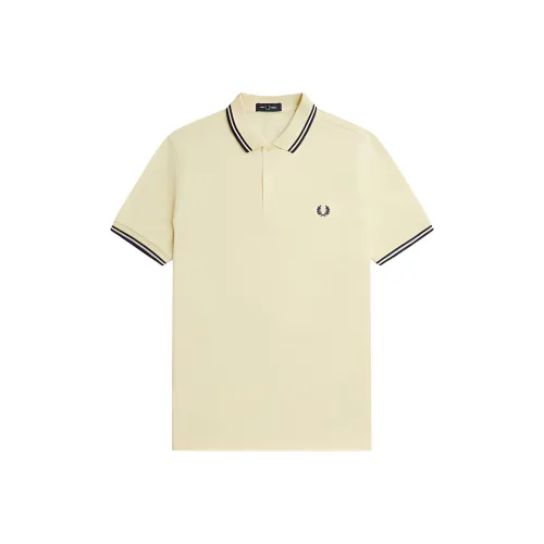 FRED PERRY T-Рубашка Мужская Бежево-Желтая