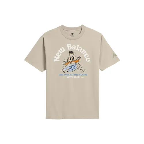 New Balance совместный бренд SS25 Большая волна T-рубашка Мужская Коричневая