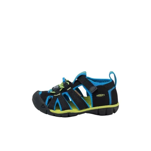 Keen Seacamp 2 Slip-Resistant Abrasion-Resistant Низкий Топ Детские Сандалии Черные для Дети Возрастом 3-7 Лет
