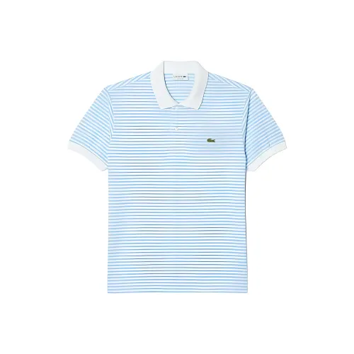 LACOSTE Collaboration Белый Синий Мужская Поло