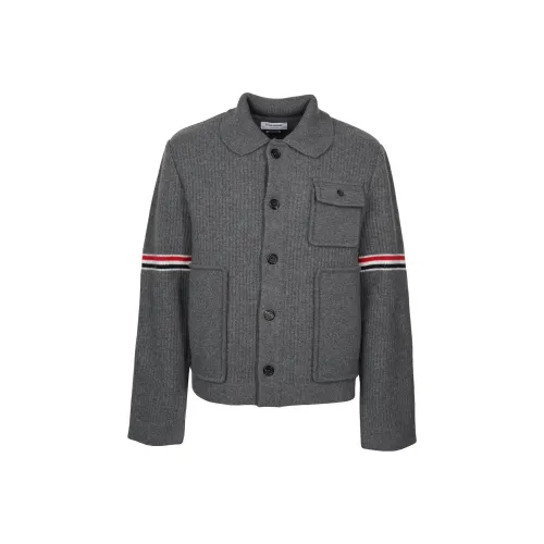 THOM BROWNE Серый Мужской Куртки