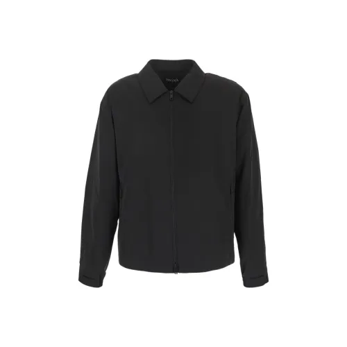 Ermenegildo Zegna Черные Мужские Куртки