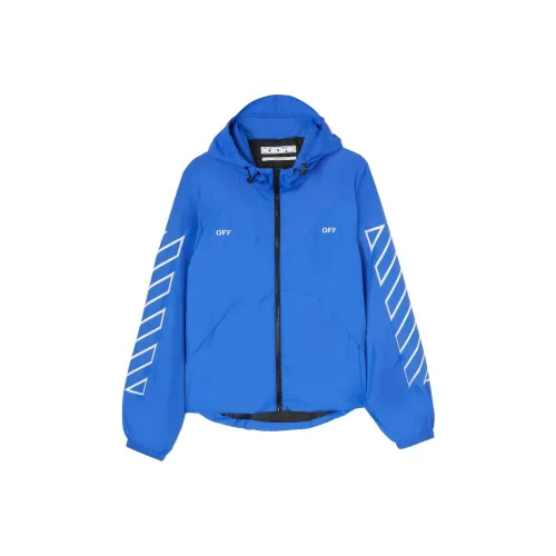 Off Белый Синий Мужские Куртки