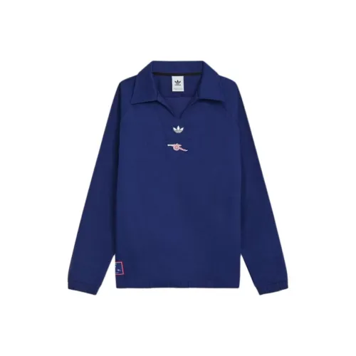 Adidas Originals x ASENNA LIANMINGKUAN Топ 24 25 Terrace Icons Drill Толстовка Мужской Синий