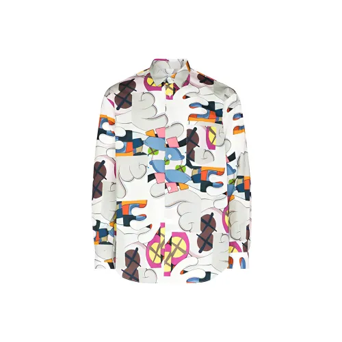 CDG Collaboration Белая Мужская Рубашка