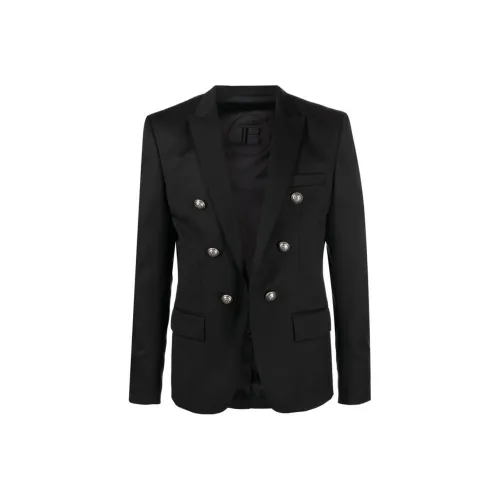 BALMAIN FW22 Бизнес-костюм Куртка Мужская Черная
