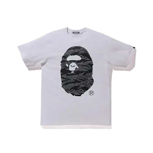 A BATHING APE Head Series T Shirt Unisex White