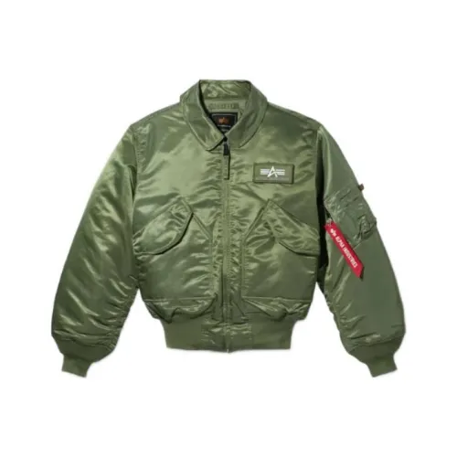 Alpha Industries Оливково-зеленая унисекс куртка