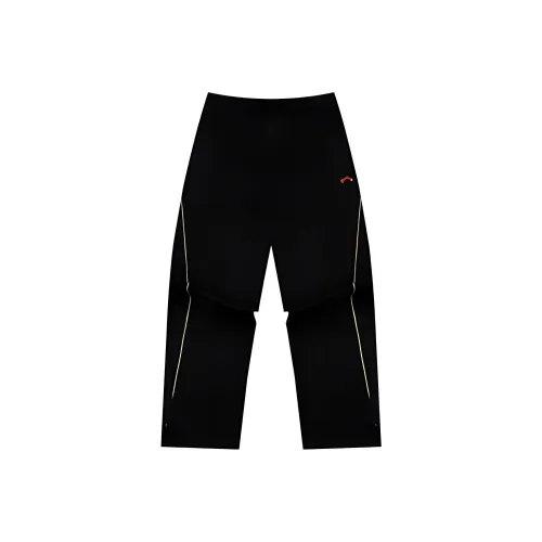 361° x Little Liu Duck Совместный модель Life Collection Вязаные тренировочные штаны Унисекс Супер-черный