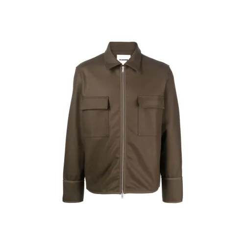JIL SANDER Army Green Мужские Куртки