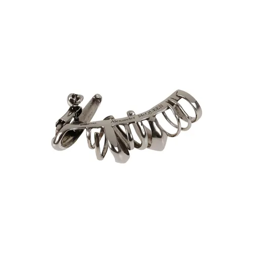 Alexander McQueen Brass Earrings Серебряный Мужской