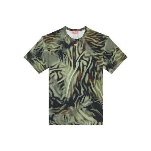 DIESEL T Рубашка Мужская Темно-Зеленая