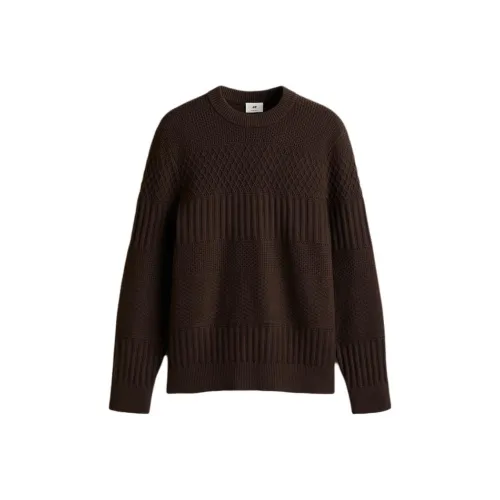 H&M Темно-коричневый Мужской Трикотаж