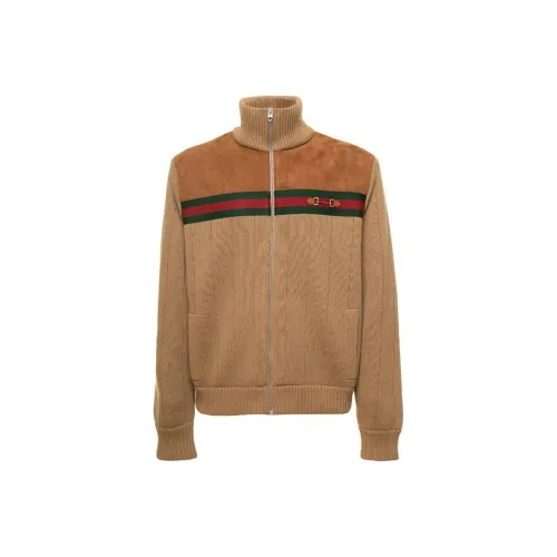 GUCCI FW22 Куртки и пальто Мужской Коричневый