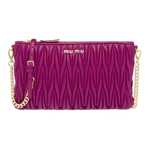 MIU MIU Sheepskin Сумка через плечо Женская Розовая Красная