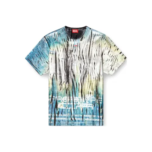 DIESEL FW24 T Рубашка Мужская Черная и Синяя